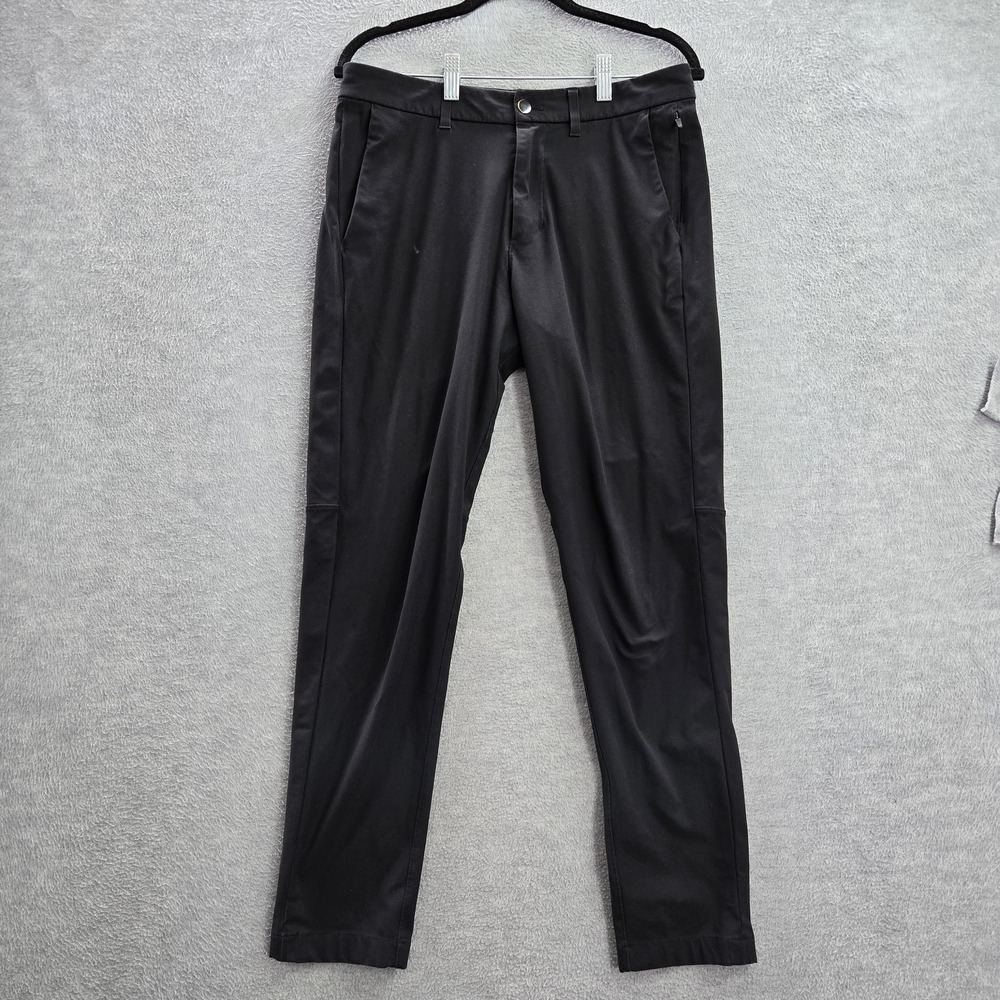 Lululemon Men Pants 30 Black Commission Straight‎ Chino Mid Rise 28" Inseam
